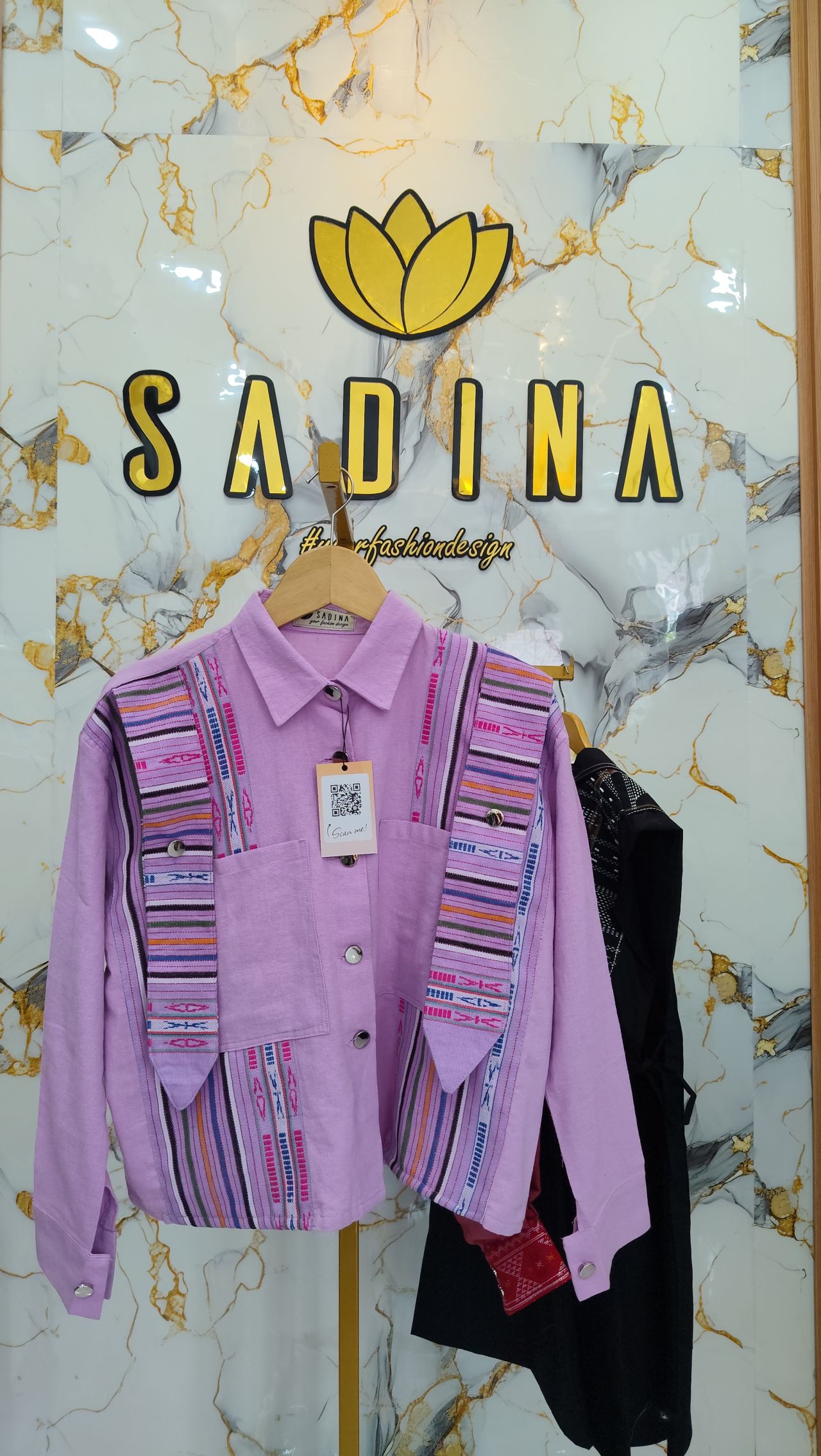 Sadina Ulos Heritage Panel Shirt Jacket
