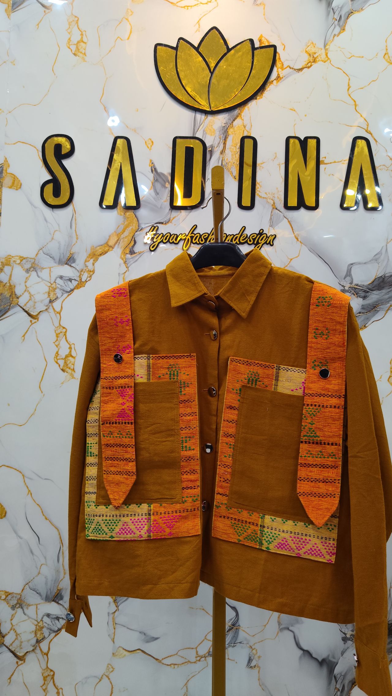 Sadina Ulos Heritage Panel Shirt Jacket